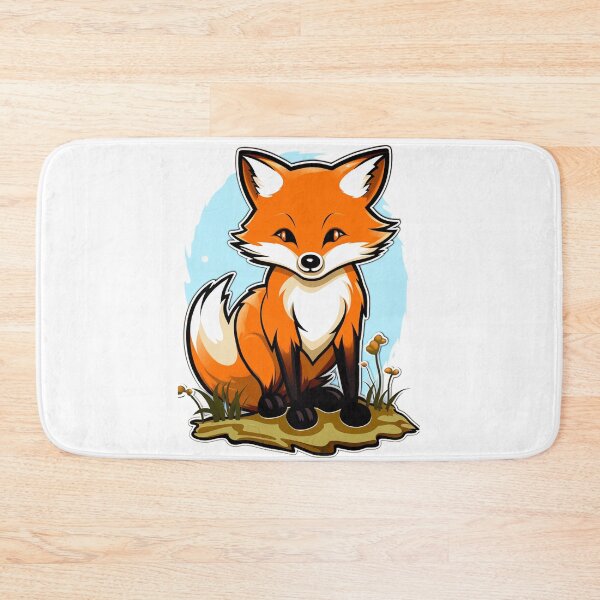 Item preview, Kawaii Fox Adventure: Adorable Cartoon Fox in Nature's Embrace designed and sold by pickaxflapper0p.