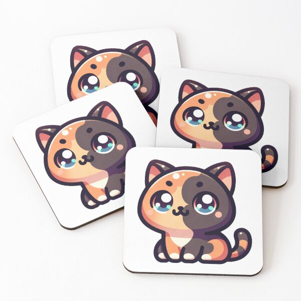 Item preview, kawaii cat tortie cute Tortoiseshell Kitten designed and sold by dimaxstore.