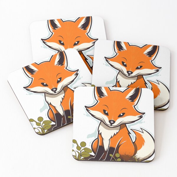 Item preview, Kawaii Fox Adventure: Adorable Cartoon Fox in Nature's Embrace designed and sold by pickaxflapper0p.