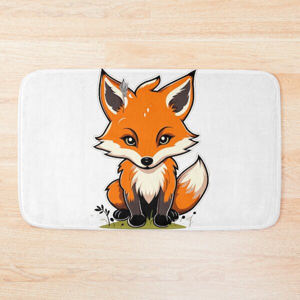 Item preview, Kawaii Fox Adventure: Adorable Cartoon Fox in Nature's Embrace designed and sold by pickaxflapper0p.