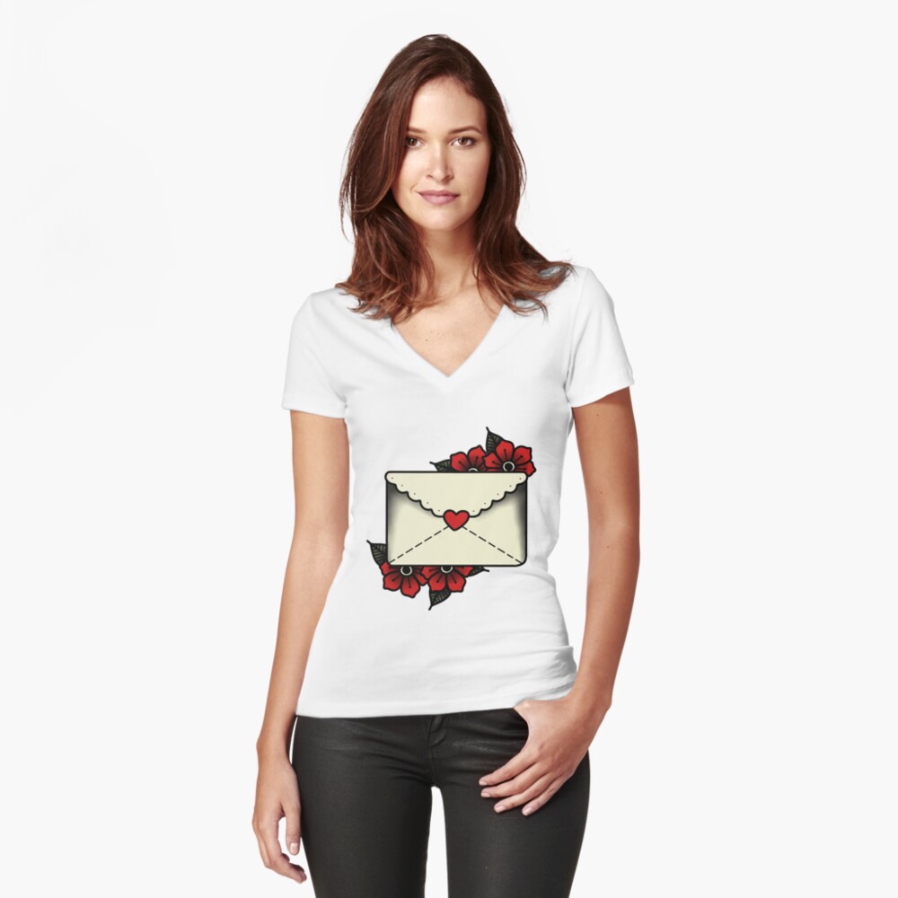 Item preview, Fitted V-Neck T-Shirt designed and sold by despresso.