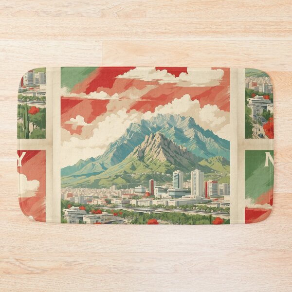 Item preview, Monterrey Mexico Vintage Poster designed and sold by TravelersGems.