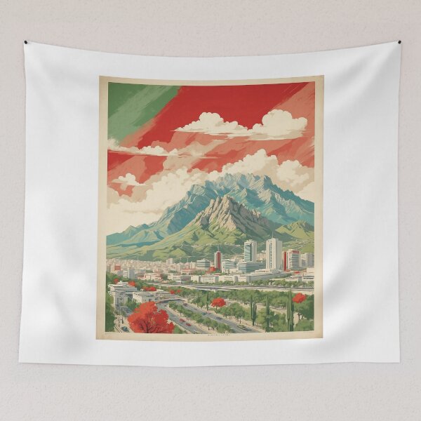 Artikelvorschau, Monterrey Mexiko Vintage Poster entworfen und verkauft von TravelersGems.