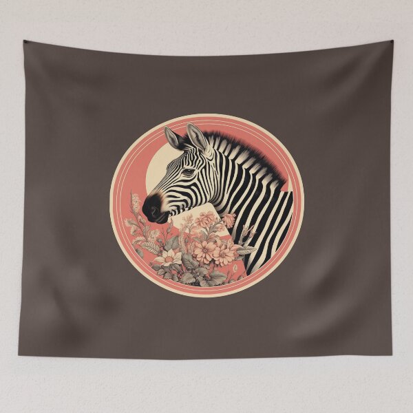 Item preview, Vintage Floral Zebra Print in Orange designed and sold by Michaelajf12.
