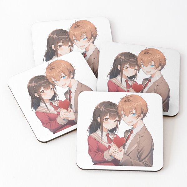 Item preview, Anime Couple In Love holding A heart Valentine's Day designed and sold by M R Design.
