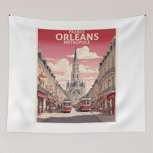 Artikelvorschau, Orleans Metropole Frankreich Vintage Poster Tourismus 2 entworfen und verkauft von TravelersGems.