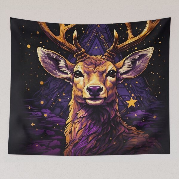 Item preview, Magical Deer Illustration  designed and sold by PolygonPinnacle.
