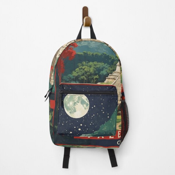 Item preview, Palenque Chiapas Mexico Starry Night and Moon Vintage Poster designed and sold by TravelersGems.