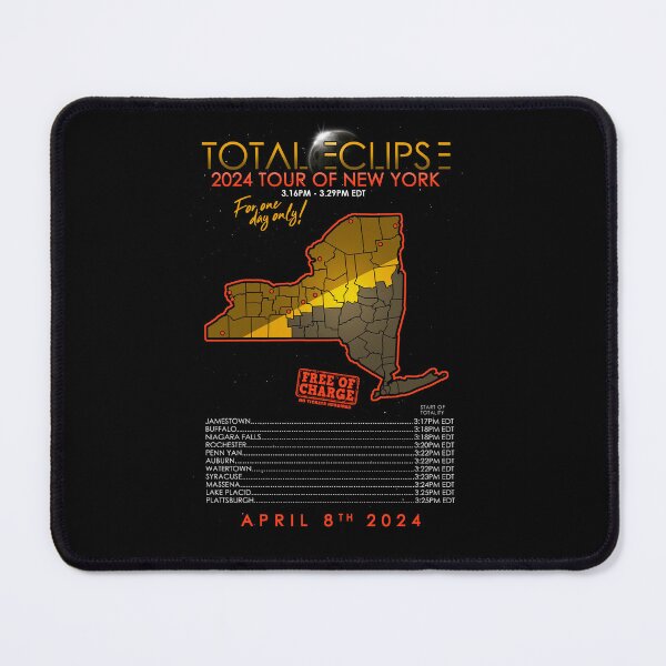 Item preview, Total Solar Eclipse New York April 8th 2024 Poster - Tour of New York designed and sold by Nerd Shizzle.