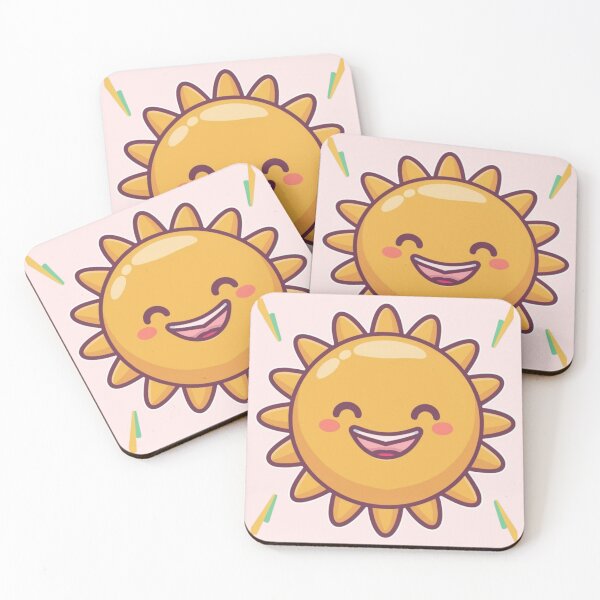 Item preview, Cute Kawaii Smiling Sun Pattern designed and sold by PatternInArt.