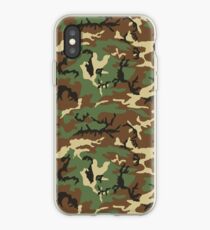 Vintage Retro Woodland Pattern Camouflage Phone Cases iPhone Case