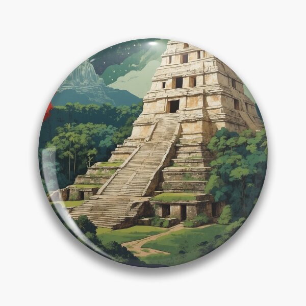 Item preview, Palenque Chiapas Mexico Starry Night and Moon Vintage Poster 2 designed and sold by TravelersGems.