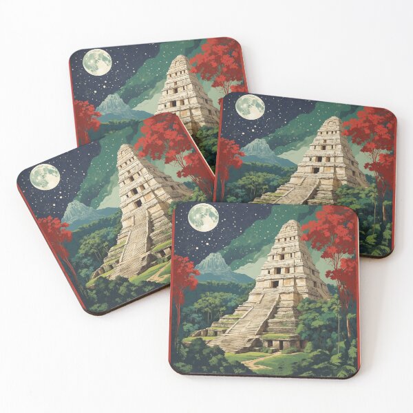 Item preview, Palenque Chiapas Mexico Starry Night and Moon Vintage Poster 2 designed and sold by TravelersGems.