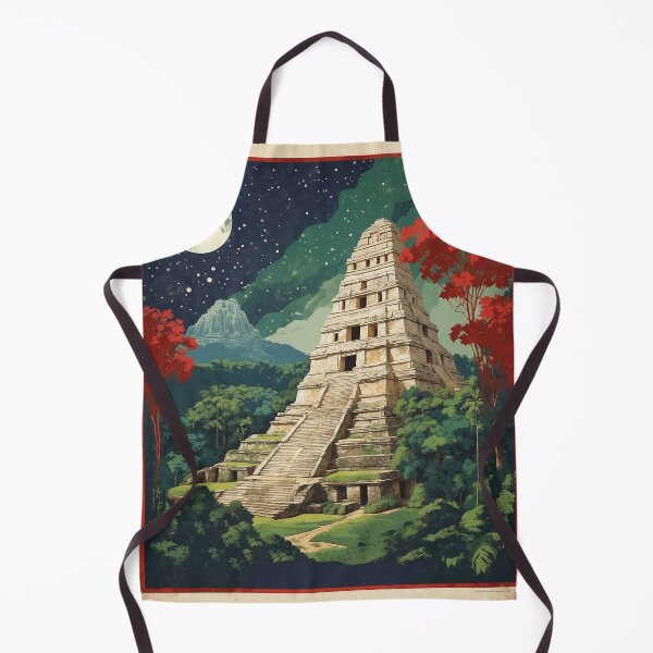 Item preview, Palenque Chiapas Mexico Starry Night and Moon Vintage Poster 2 designed and sold by TravelersGems.