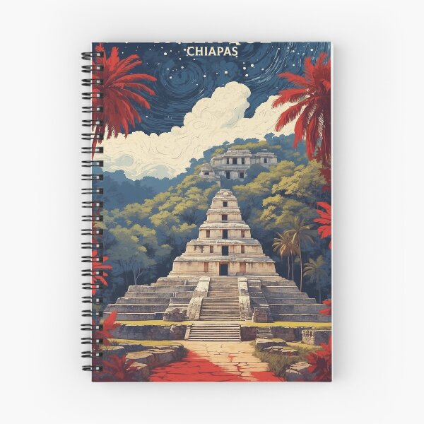 Item preview, Palenque Chiapas Mexico Starry Night and Moon Vintage Poster 3 designed and sold by TravelersGems.