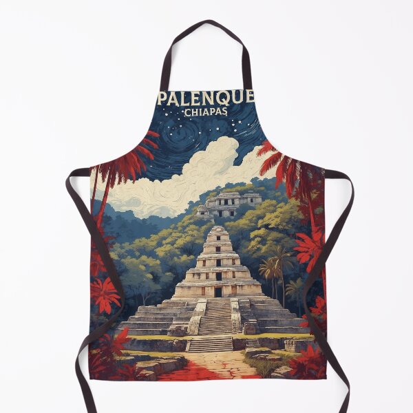 Item preview, Palenque Chiapas Mexico Starry Night and Moon Vintage Poster 3 designed and sold by TravelersGems.