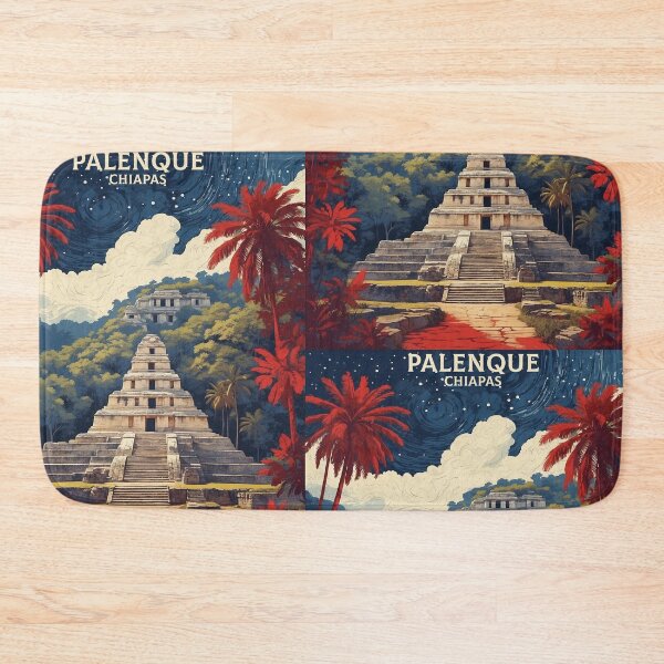 Item preview, Palenque Chiapas Mexico Starry Night and Moon Vintage Poster 3 designed and sold by TravelersGems.