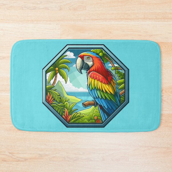 Item preview, Tropical Macaw Endangered Parrot Scarlet Green Wing Bird designed and sold by CoffeeIsATrip.
