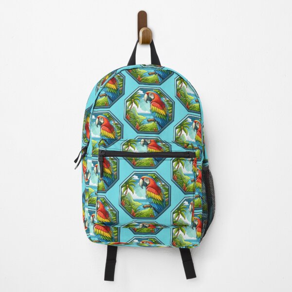 Item preview, Tropical Macaw Endangered Parrot Scarlet Green Wing Bird designed and sold by CoffeeIsATrip.