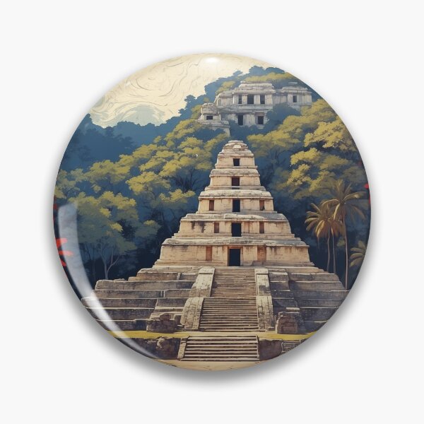 Item preview, Palenque Chiapas Mexico Starry Night and Moon Vintage Poster 4 designed and sold by TravelersGems.