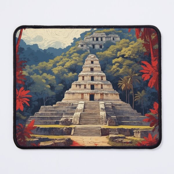 Item preview, Palenque Chiapas Mexico Starry Night and Moon Vintage Poster 4 designed and sold by TravelersGems.