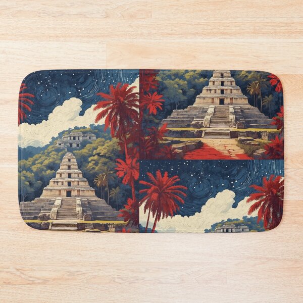 Item preview, Palenque Chiapas Mexico Starry Night and Moon Vintage Poster 4 designed and sold by TravelersGems.