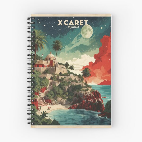 Item preview, Xcaret Riviera Maya Mexico Vintage Poster Tourism 2 designed and sold by TravelersGems.