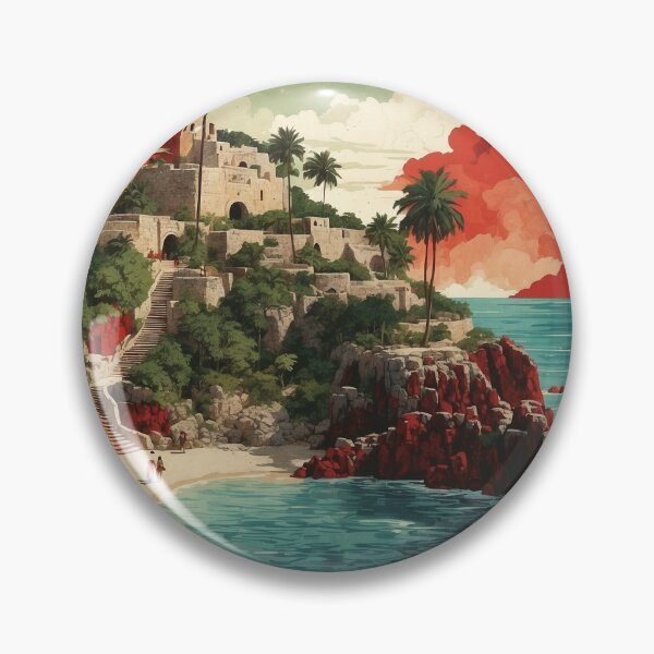 Item preview, Xcaret Riviera Maya Mexico Vintage Poster Tourism 3 designed and sold by TravelersGems.