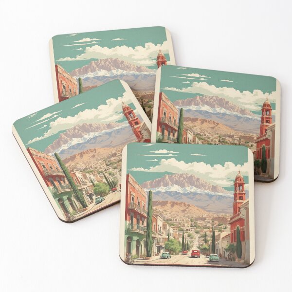 Item preview, Saltillo Coahuila Mexico Tourism Vintage Poster designed and sold by TravelersGems.