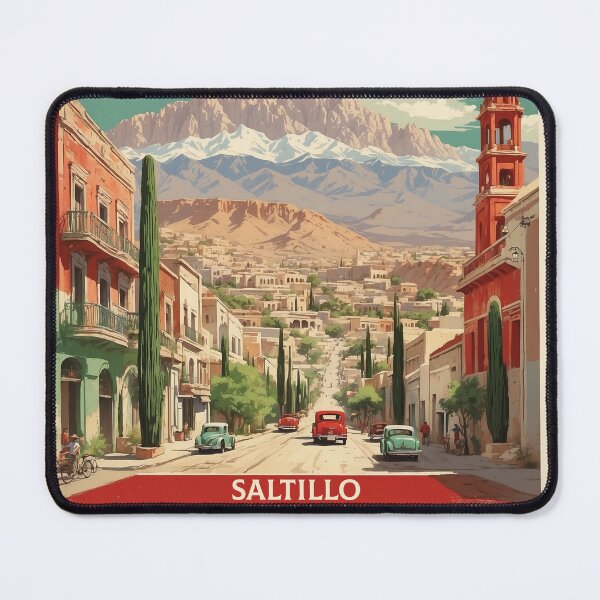 Item preview, Saltillo Coahuila Mexico Tourism Vintage Poster designed and sold by TravelersGems.