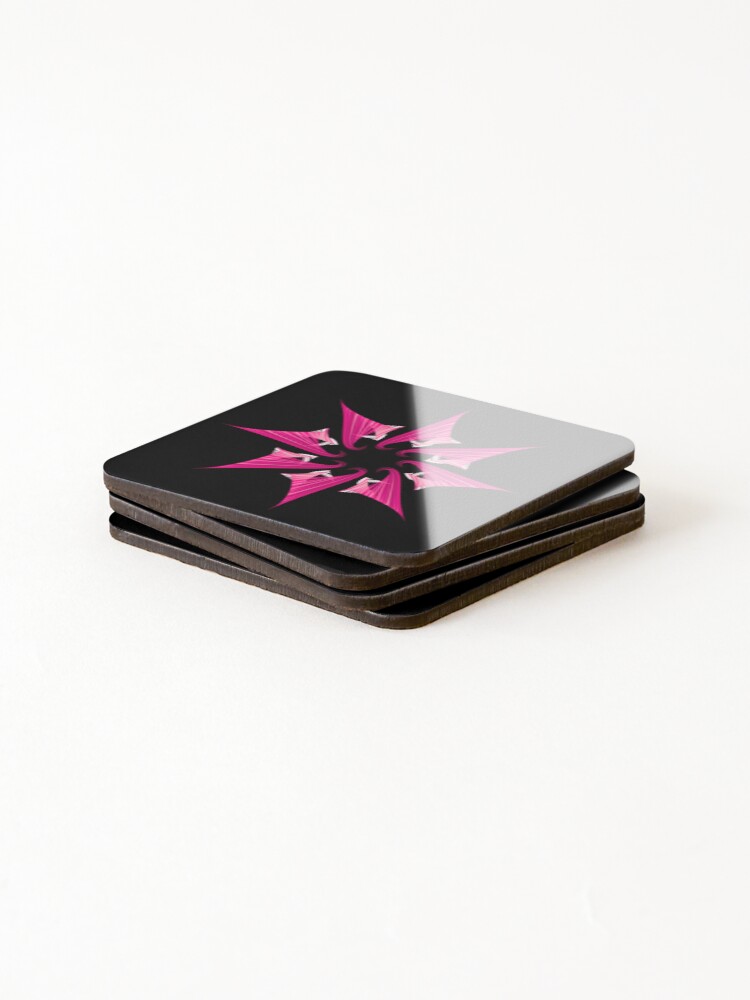Thumbnail 4 of 5, Coasters (Set of 4), Pink Star designed and sold by RomeoAzahar.