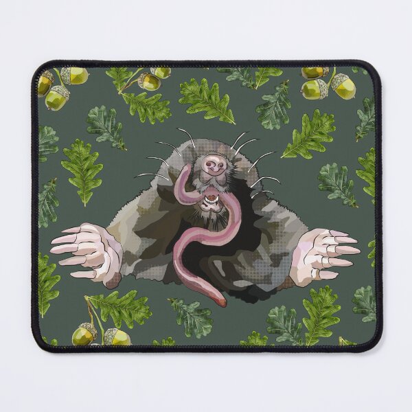 Item preview, Mole with Oak Leaves Acorns by BeeFoxTree (Forest) designed and sold by BeeFoxTree.