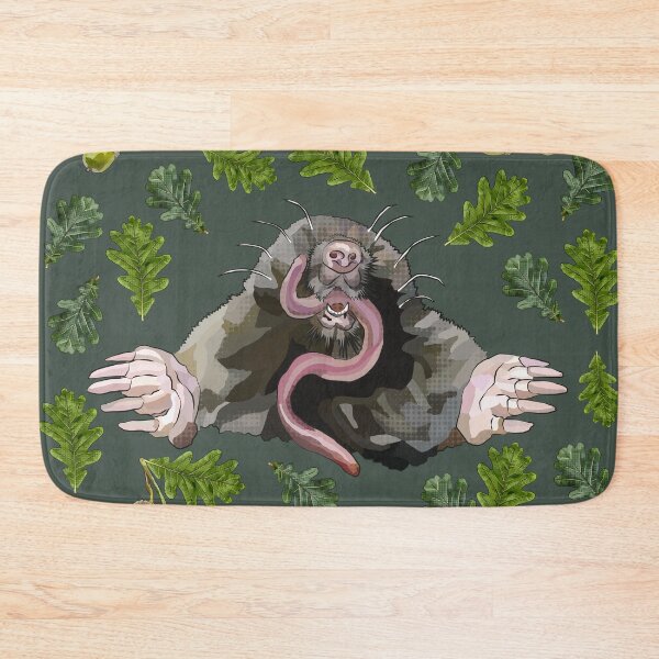 Item preview, Mole with Oak Leaves Acorns by BeeFoxTree (Forest) designed and sold by BeeFoxTree.