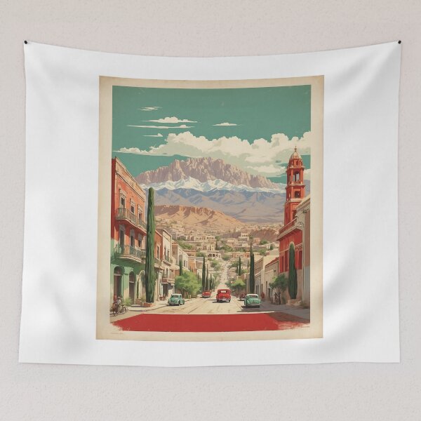 Item preview, Saltillo Coahuila Mexico Tourism Vintage Poster 2 designed and sold by TravelersGems.