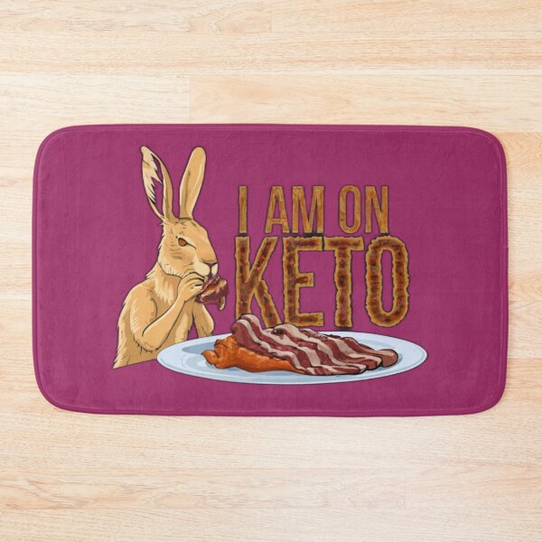 Item preview, Hare eating meat with text 'I'm on Keto' designed and sold by Tomasz  Siennicki.