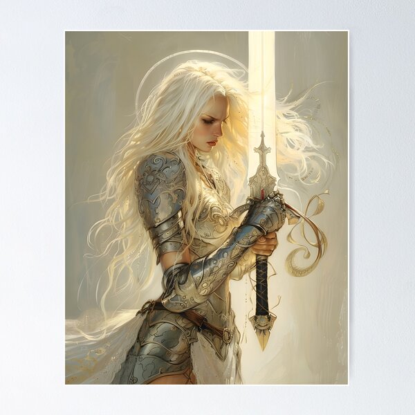 Warrior Girl Profile Original Painting on Canvas, Jetta