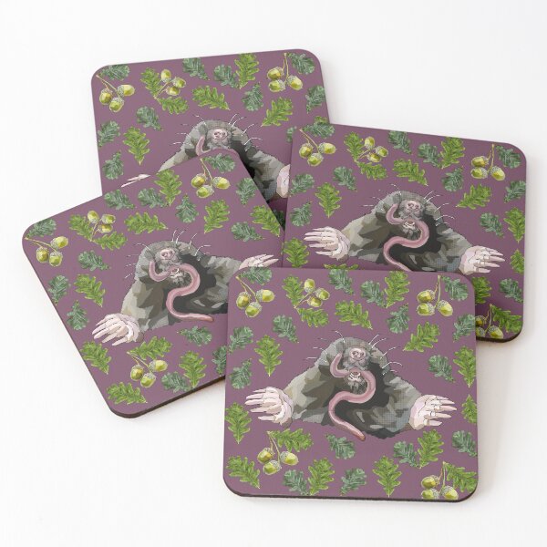 Item preview, Copy of Mole with Oak Leaves Acorns by BeeFoxTree (fig) designed and sold by BeeFoxTree.