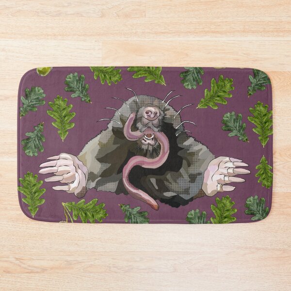 Item preview, Copy of Mole with Oak Leaves Acorns by BeeFoxTree (fig) designed and sold by BeeFoxTree.