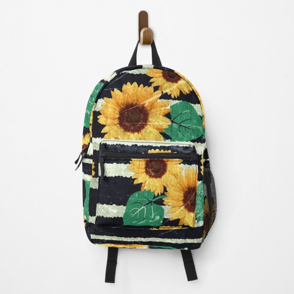 Item preview, Grunge Distressed Sunflowers Dark Blue Stripes designed and sold by jocelynsart.