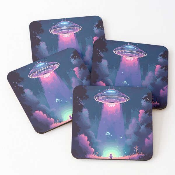 Artikelvorschau, Alien-Besuch, 16bit – Pixelkunst entworfen und verkauft von octoboobs.