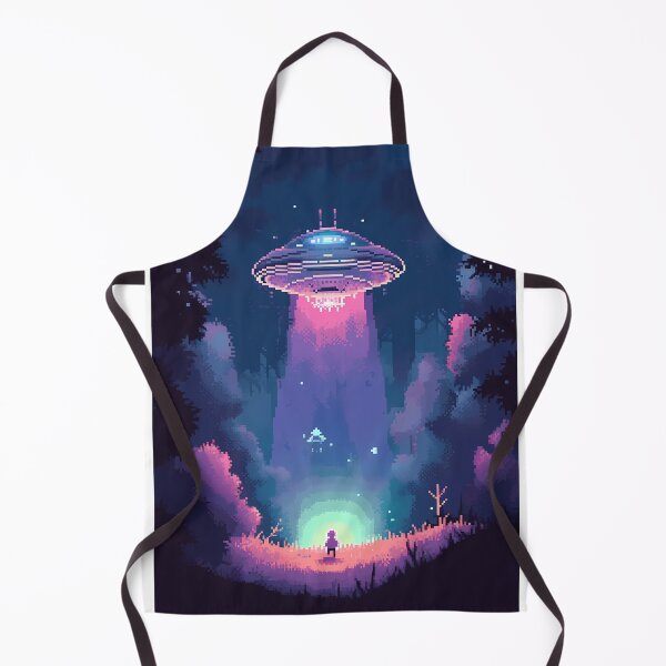 Aperçu de l'œuvre Visite extraterrestre, 16 bits - Pixel art créée et vendue par octoboobs.
