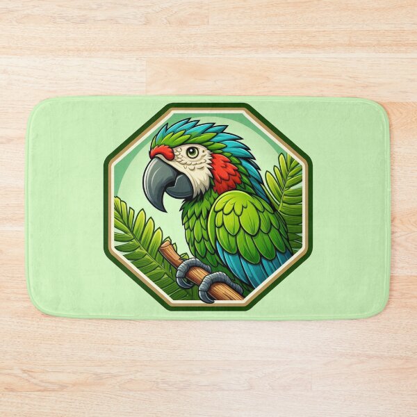 Item preview, Tropical Macaw Endangered Parrot Green Blue Red Bird designed and sold by CoffeeIsATrip.