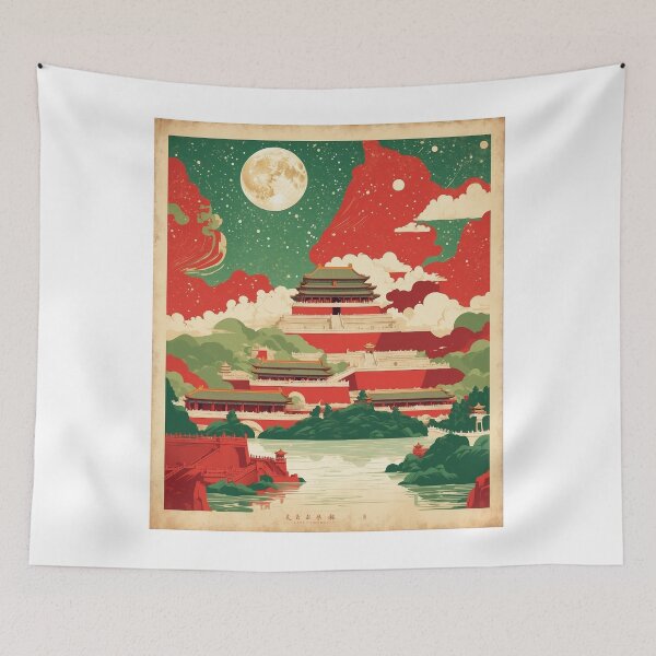 Item preview, La Ciudad Prohibida China Vintage Poster Turismo 4 designed and sold by TravelersGems.