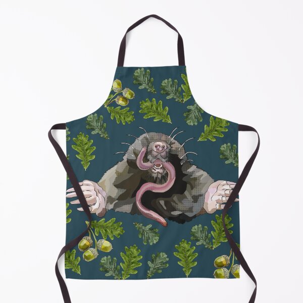 Item preview, Mole with Oak Leaves Acorns by BeeFoxTree (Evening blue) designed and sold by BeeFoxTree.