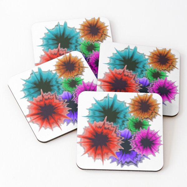 Item preview, Multi color explosion in red, orange, green, teal, purple, pink and red designed and sold by coloryourwings.