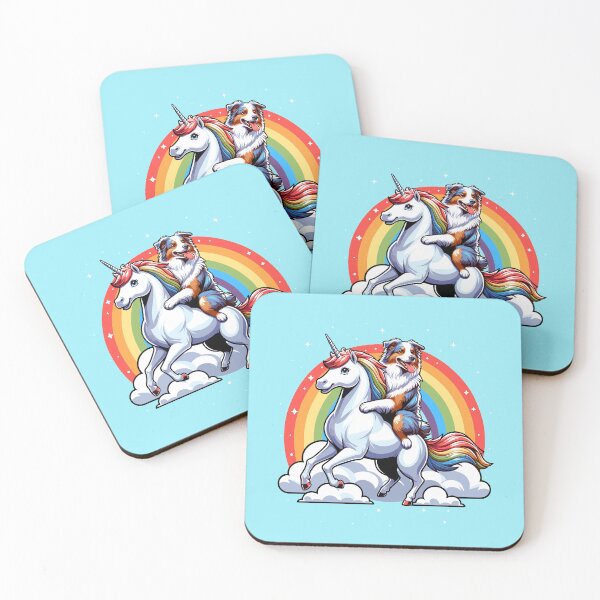 Item preview, Australian Shepherd Unicorn Galaxy Rainbow Space Aussie Dog designed and sold by lanynx design.