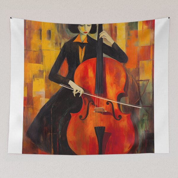 Item preview, Cello Player designed and sold by KookyStudioArt.
