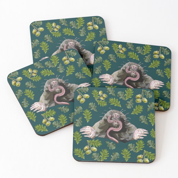 Item preview, Mole with Oak Leaves Acorns by BeeFoxTree (Moody) designed and sold by BeeFoxTree.