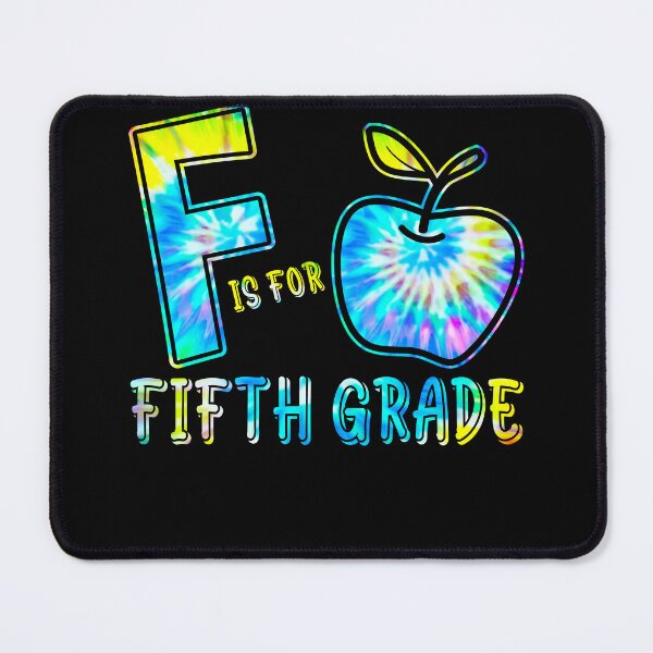 Item preview, F is For Fifth Grade Teacher Tie Dye Back to School Kinder designed and sold by MobyStickers.