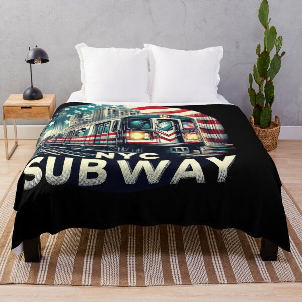 Item preview, New York Subway USA Flag themed NYC Subway Train designed and sold by MayaDelaye.